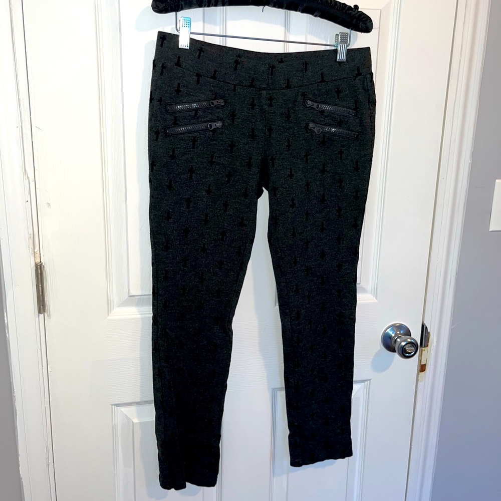 Velvet cross leggings